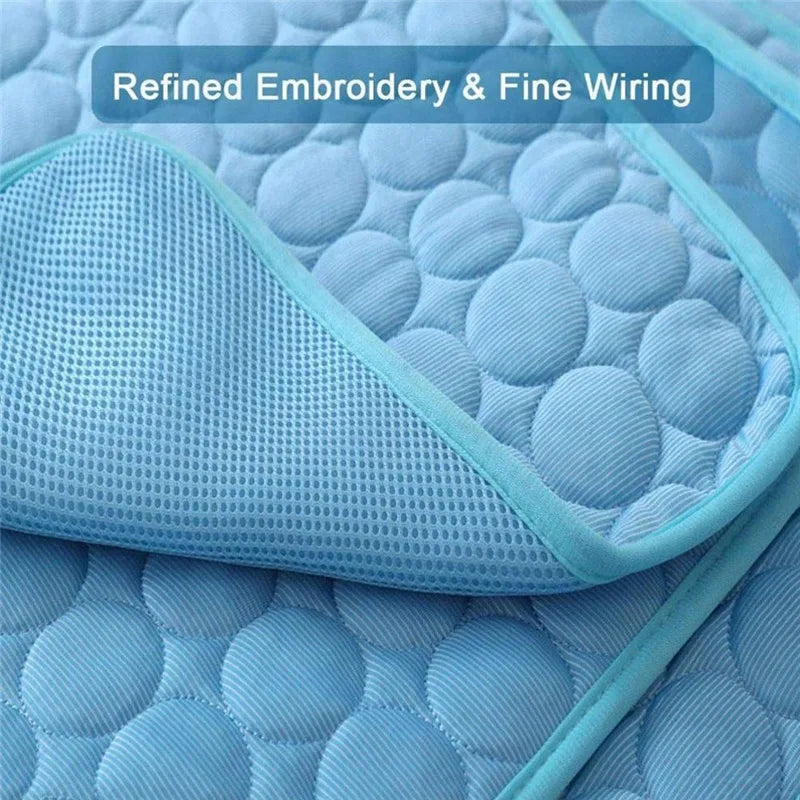 Pet Cooling Mat — Breathable Summer Pad for Dogs & Cats | Small to XXL | Sofa, Car & Home Use