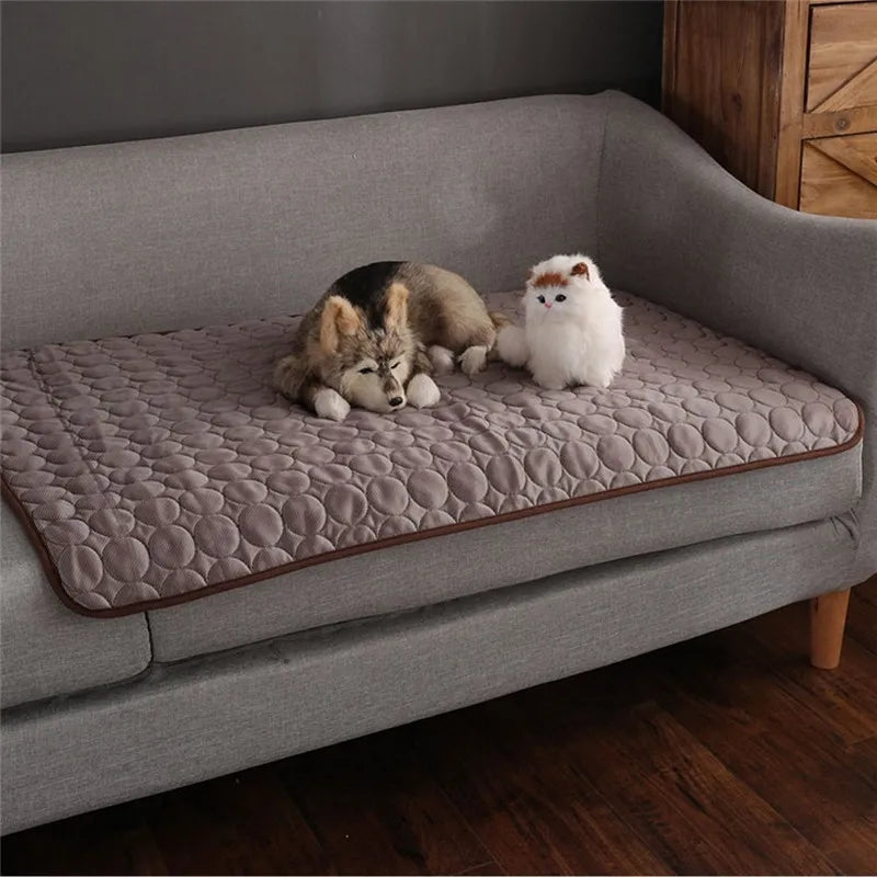 Pet Cooling Mat — Breathable Summer Pad for Dogs & Cats | Small to XXL | Sofa, Car & Home Use