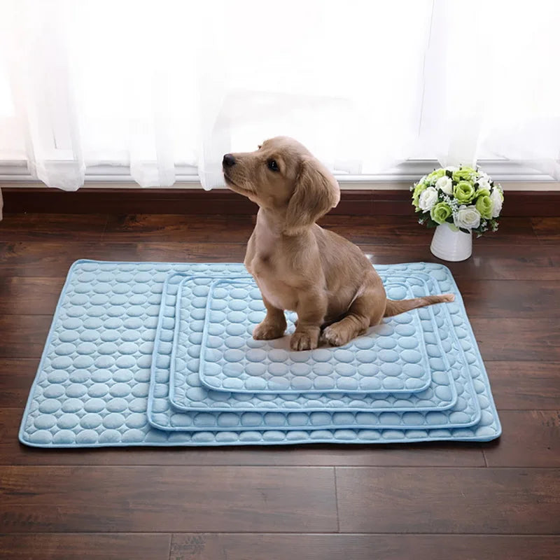 Pet Cooling Mat — Breathable Summer Pad for Dogs & Cats | Small to XXL | Sofa, Car & Home Use