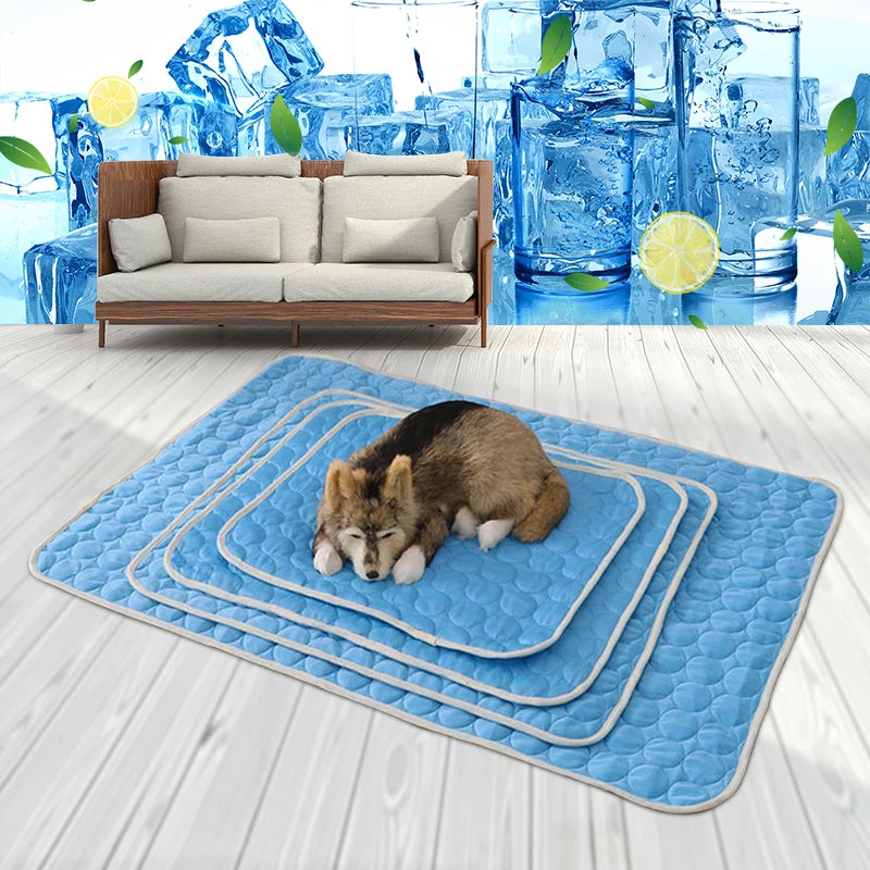 Pet Cooling Mat — Breathable Summer Pad for Dogs & Cats | Small to XXL | Sofa, Car & Home Use