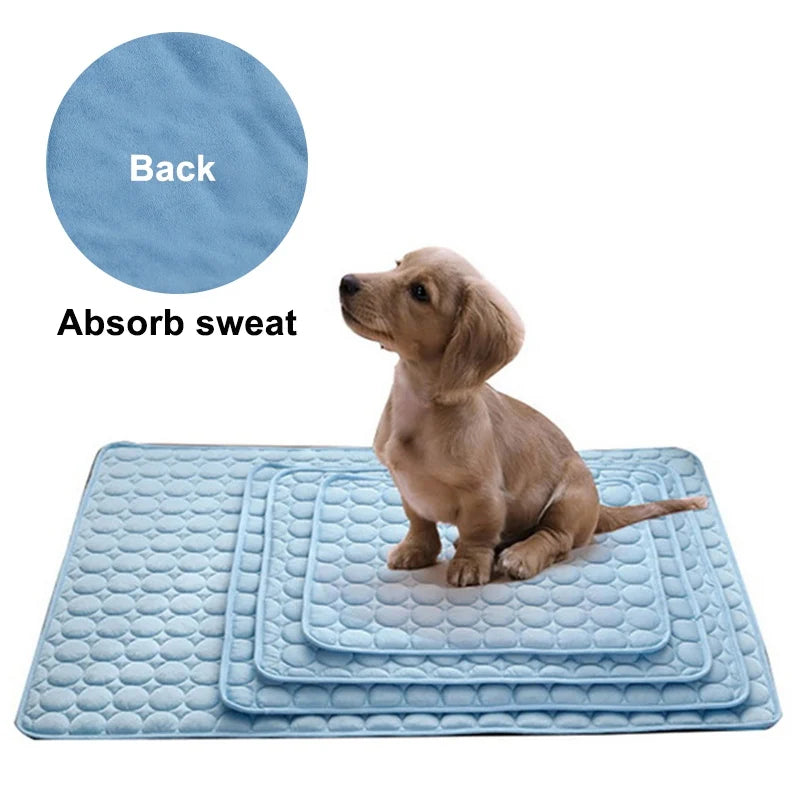 Pet Cooling Mat — Breathable Summer Pad for Dogs & Cats | Small to XXL | Sofa, Car & Home Use