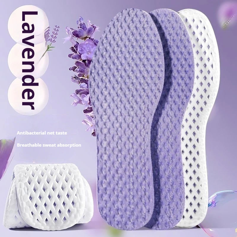 Cooling Mesh Insoles — Breathable, Shock Absorbing & Odour Control | Memory Foam Support | Sizes UK 2-12; EU 35–46 | Unisex