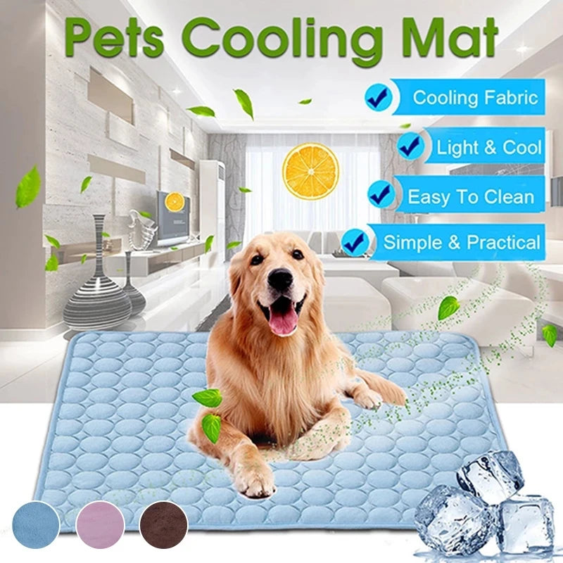 Pet Cooling Mat — Breathable Summer Pad for Dogs & Cats | Small to XXL | Sofa, Car & Home Use