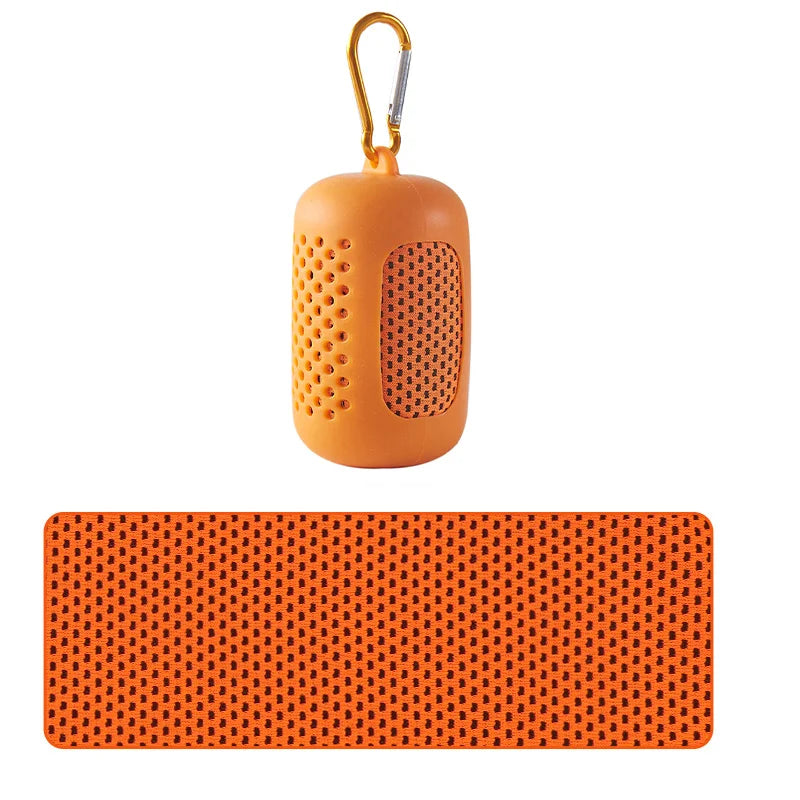 Cooling Towel — Quick Dry, Ultra Absorbent Polyester Sport Towel with Silicone Carry Case | 30 × 90cm | Beach, Gym & Outdoor Use