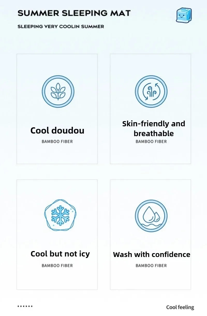 Cooling Pillowcase — Ice Silk Feel, Breathable & Washable Summer Pillow Cover | 48 × 74cm