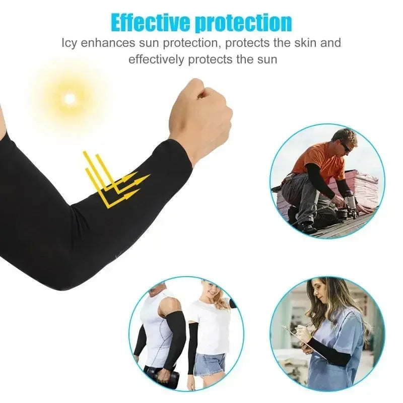Cooling Arm Sleeves — UPF 50+ Sun Protection Ice Silk Cover for Cycling, Golf & Outdoor Sports