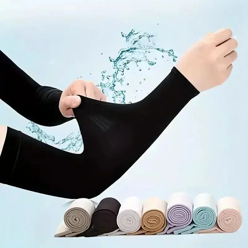 Cooling Arm Sleeves — UPF 50+ Sun Protection Ice Silk Cover for Cycling, Golf & Outdoor Sports